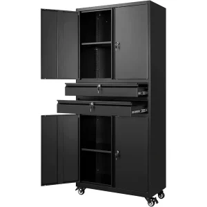 Metal Garage Storage Cabinet with Locking Doors